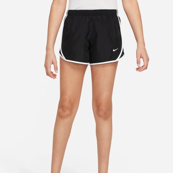 Nike Tempo Big Kids' (Girls') Dri-FIT Running Shorts - Size XL - Black/White - Picture 1 of 9